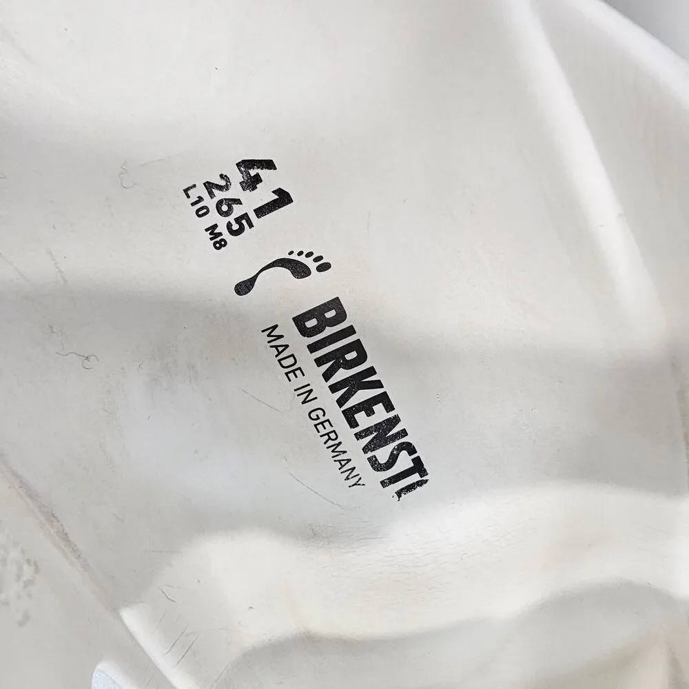 Birkenstock Arizona EVA White Waterproof Double Buckle Slide Sandals EU41 L10 M8